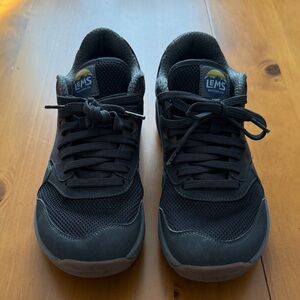 LEMS Men's Black Athletic Sneakers